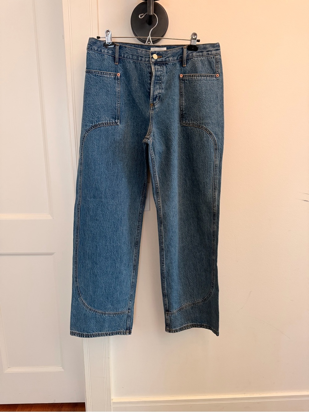 Classic Straight-Leg Denim Jeans — Vintage Blue